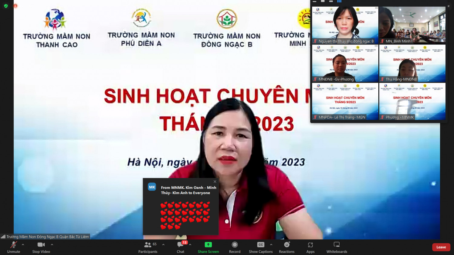 Ảnh sinh hoạt chuyên môn tháng 9/2023